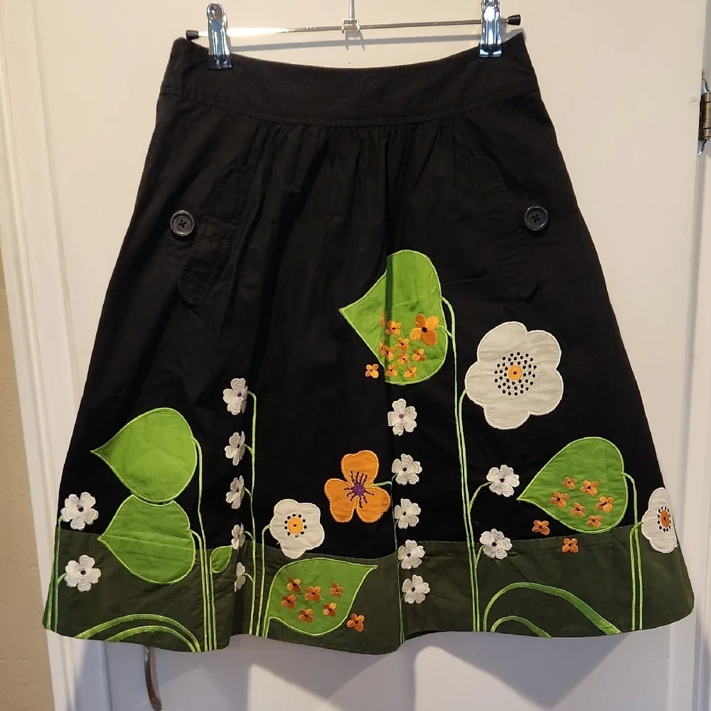 Anthropologie Lithe Beanstalk Skirt 0 - Picture 1 of 3